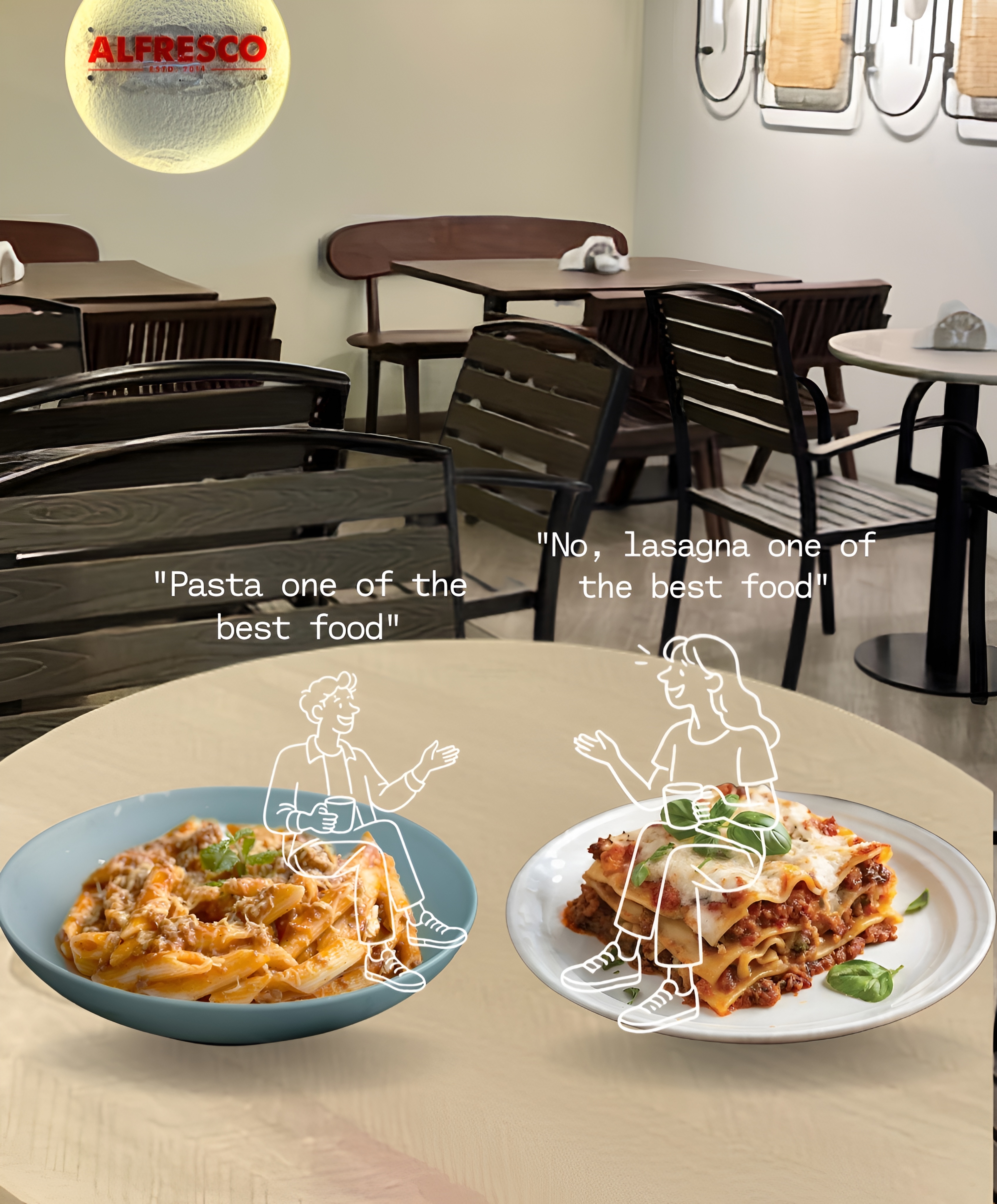 Restaurant Social Media Creative – Alfresco — graphics design by Muntazir Al Araf