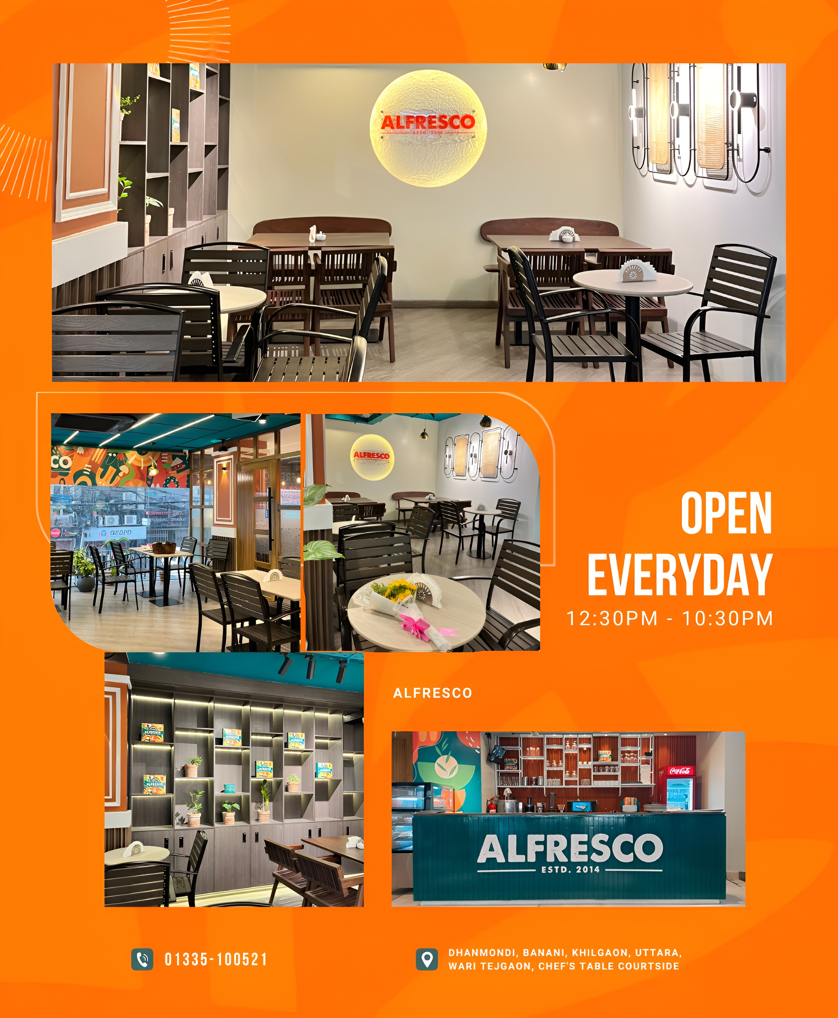 Restaurant Promotional Social Media Poster Design - Alfresco — graphics design by Muntazir Al Araf